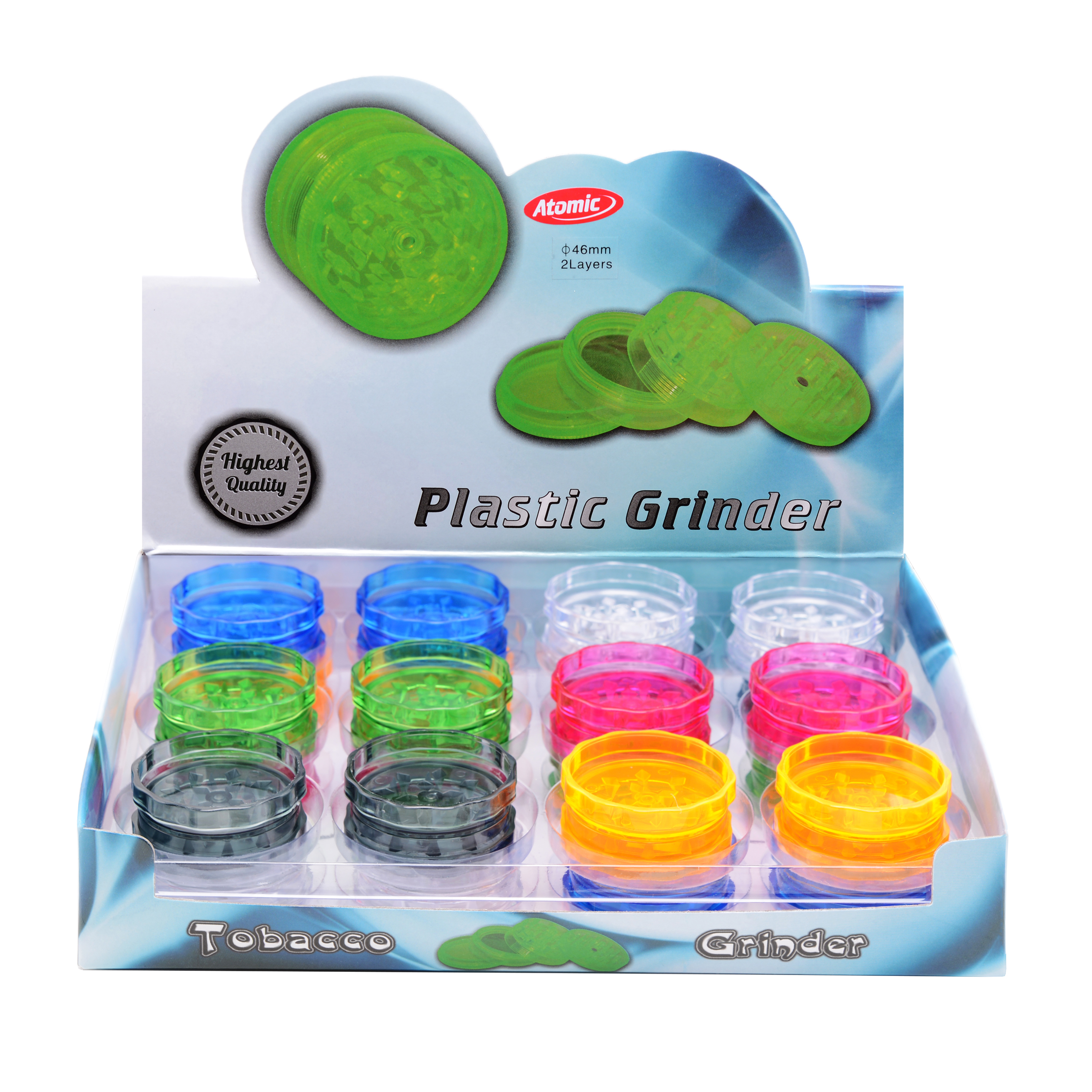 Trojdielna plastová drvička 48mm (24ks)