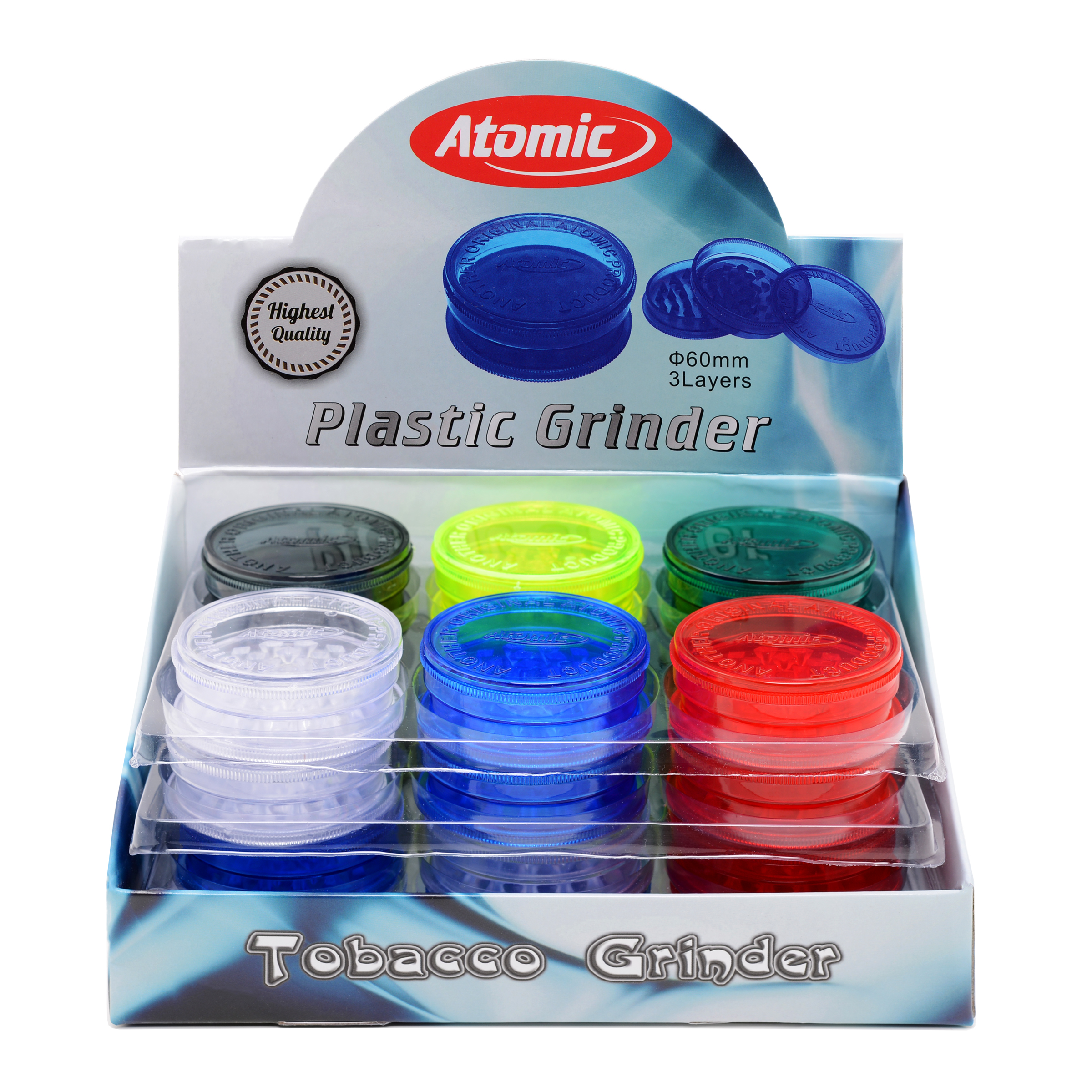 Trojdielna plastová drvička 60mm (24ks)