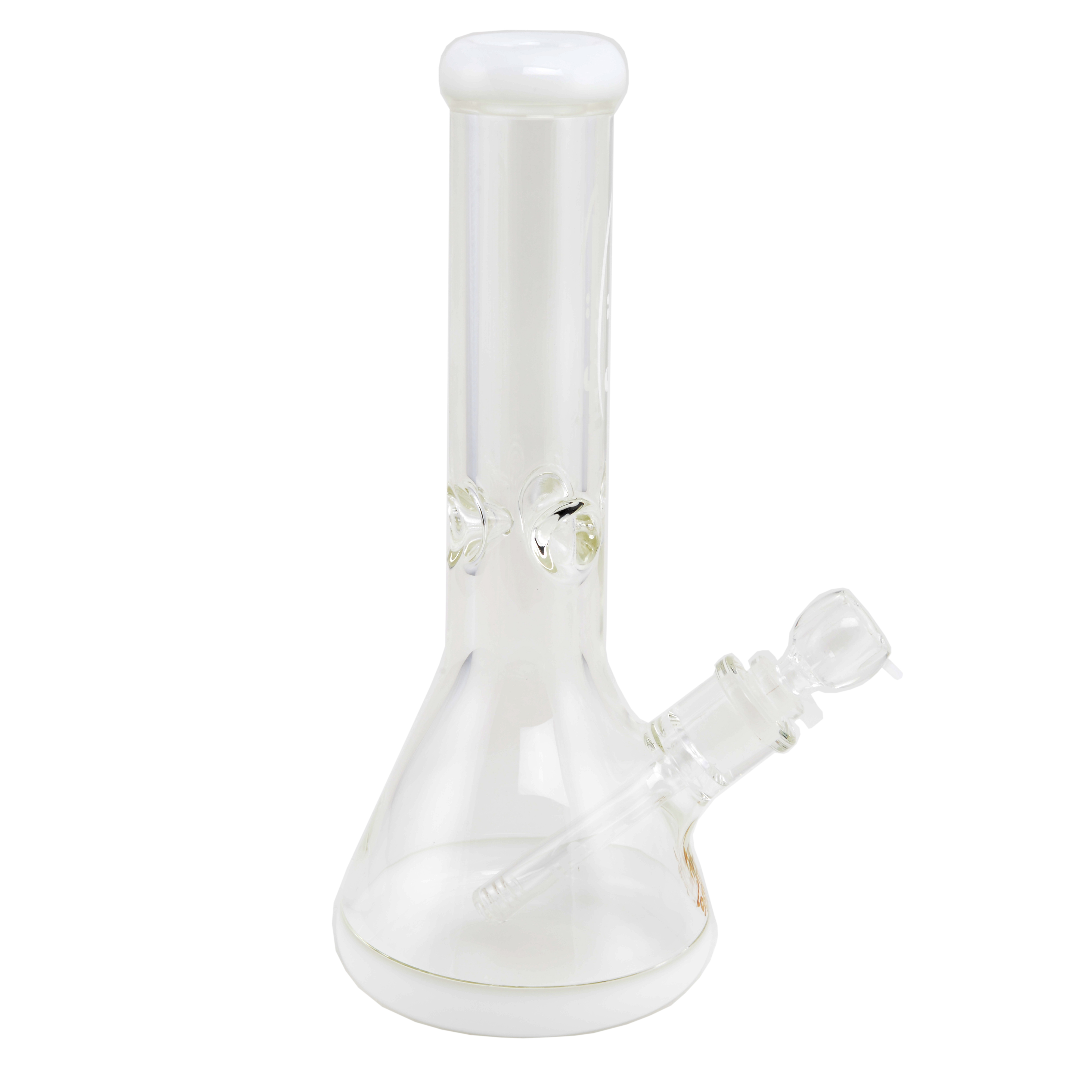 Bongo sklenené 30cm – číre/biela